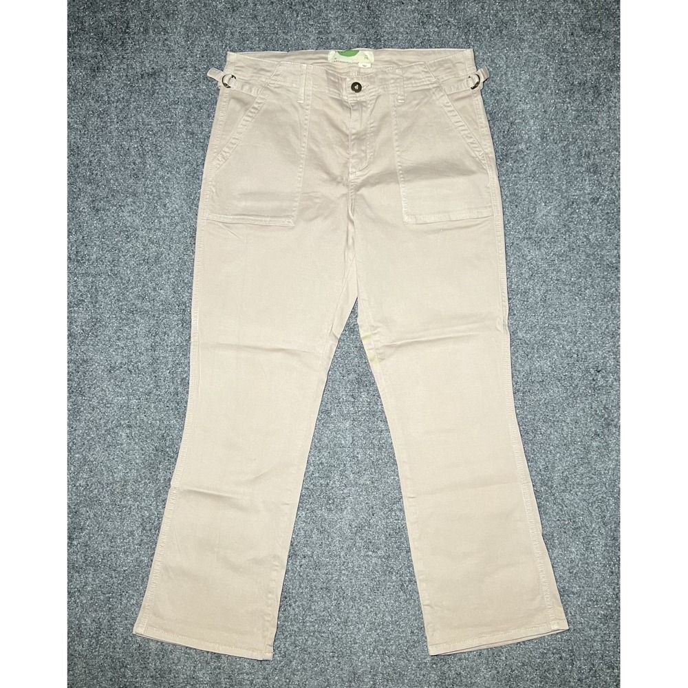 Anthropologie Pink Chino Pants Women 30 Relaxed Cotton Blend Casual Adjustable
